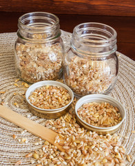 Mix of five cereals: wheat, spelled, barley, oats, rice.