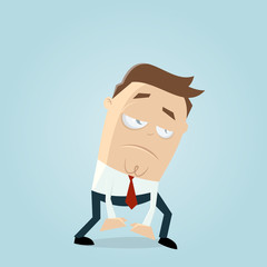 exhausted or tired businessman