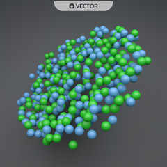 Sphere. Abstract structure with particles. Technology style. Vector illustration.