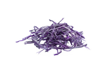Sliced Purple Cabbage isolated on white background