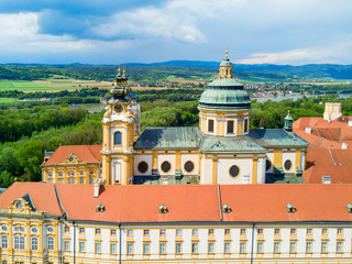 Obraz premium Melk Monastery aerial view