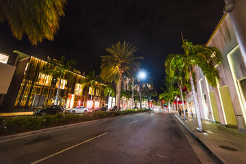 Rodeo Drive at night
