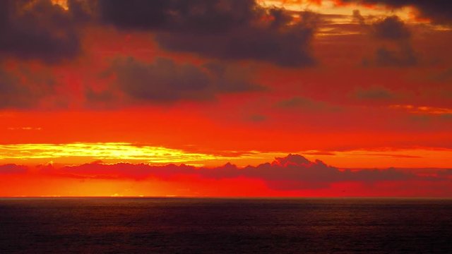 Wunderschöner Sonnenuntergang an der Nordsee auf Sylt