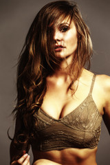 Sexy Female Model in lifestyle poses shot in Studio