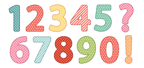 Cute vintage shabby chic style numbers