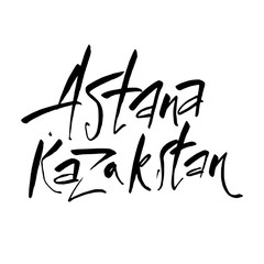 astana kazakhstan lettering