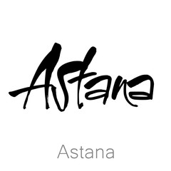 astana kazakhstan lettering