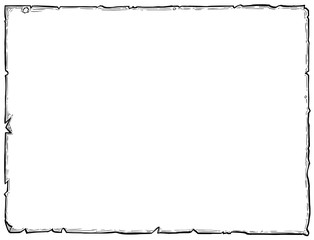 Cartoon Drawing of Empty Background Scroll
