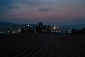 Nightfall over Kigali, Rwanda