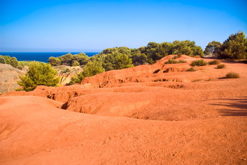 Lake near a quarry of bauxite, Italy