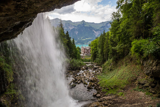 Giessbachfall near Brienz in Switzerland