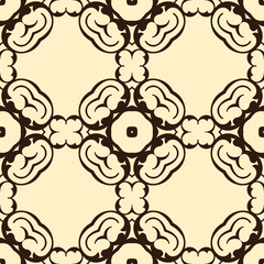 Colored ornamental vintage retro seamless pattern for design