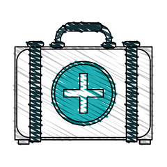 Medical kit icon health care and hospital theme Isolated design Vector illustration