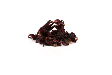 Heap of aromatic Hibiscus tea,