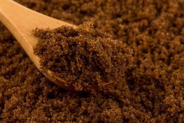Brown sugar in spoon