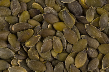 Pumpkin seeds close up