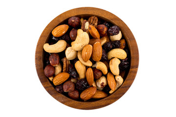 Mix nuts, dry fruits and grapes