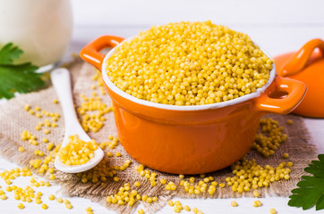 Raw organic millet