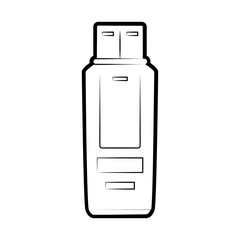 Usb icon Connection technology and equipment theme Isolated design Vector illustration