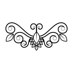 vintage ornament icon over white background vector illustration