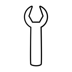 Spanner icon tool instrument and repair theme Isolated design Vector illustration