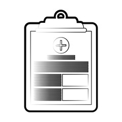 Medical history icon health care and hospital theme Isolated design Vector illustration