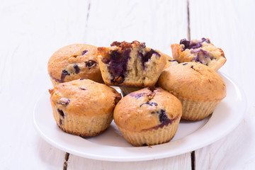 Banana muffins with blueberry