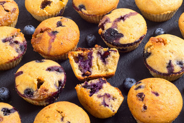 Banana muffins with blueberry
