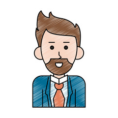 Man cartoon icon Male avatar person people and human theme Isolated design Vector illustration