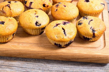 Banana muffins with blueberry