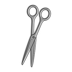 scissor icon over white background vector illustration