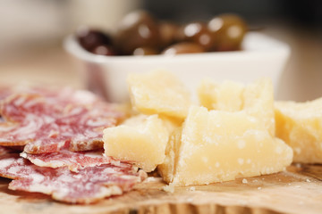 italian antipasti appetizers on table