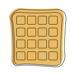 waffles icon over white background vector illustration