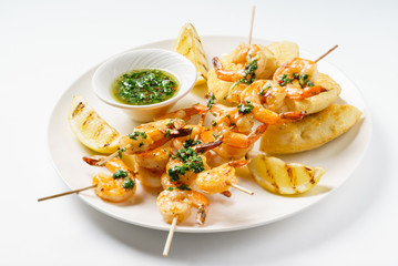shrimp kebabs