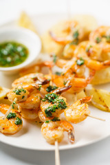 shrimp kebabs