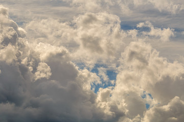 Blue sky with cloud closeup