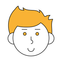 Boy cartoon icon Kid childhood little and people theme Isolated design Vector illustration