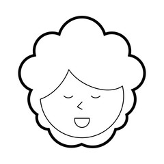 Woman cartoon icon Girl female avatar person people and human theme Isolated design Vector illustration