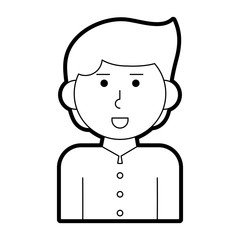 Boy cartoon icon Kid childhood little and people theme Isolated design Vector illustration