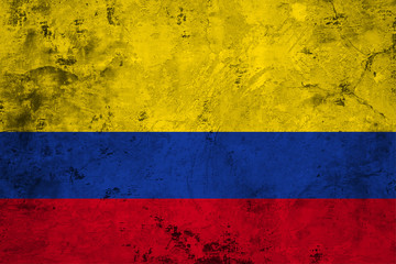 Flag of the Colombia close up