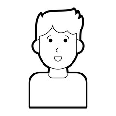 Boy cartoon icon Kid childhood little and people theme Isolated design Vector illustration