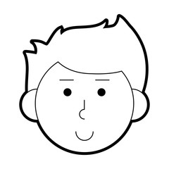 Boy cartoon icon Kid childhood little and people theme Isolated design Vector illustration