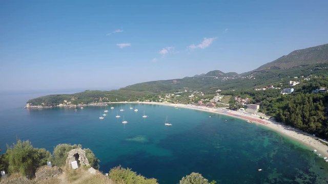 Valtos beach landscape Parga Greece