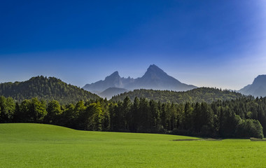 Bavarian Landscape with Watzmann Massif, Bavaria