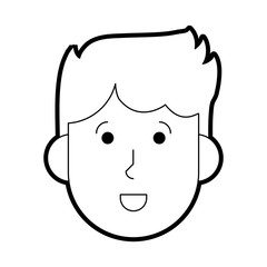 Boy cartoon icon Kid childhood little and people theme Isolated design Vector illustration