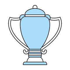 Trophy icon of Winner competition success and sport theme Isolated design Vector illustration