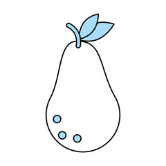 Pear icon of  fruit healthy and organic food theme Isolated design Vector illustration