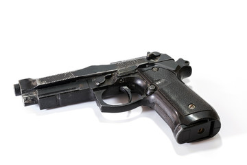Air soft gun isolated on white background.