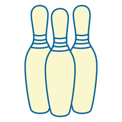bowling isolated sport icon vector illustration graphic design