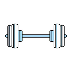 Metal weight icon of fitness gym and exercise theme Isolated design Vector illustration